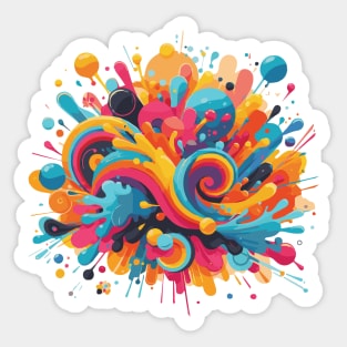 Holi Color Festival Paint Splash Sticker